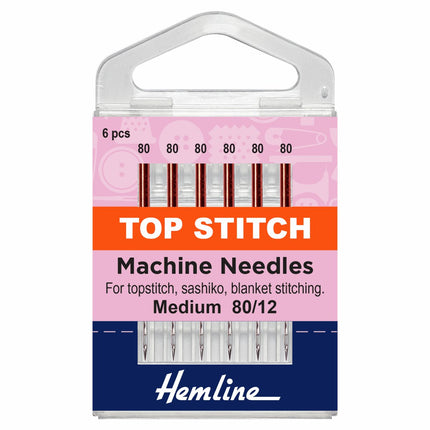 Hemline Topstitch Machine Needles - Medium - 80/12 - H118.80