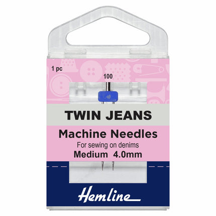 Hemline Twin Jeans Machine Needles - Medium - 100/16 - 4.00mm - H113.40