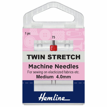 Hemline Twin Stretch Machine Needles - Medium - 75/11 - 4.00mm - H112.40