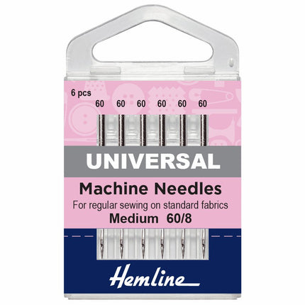 Hemline Universal Machine Needles - Extra Fine - 60/8 - H100.60