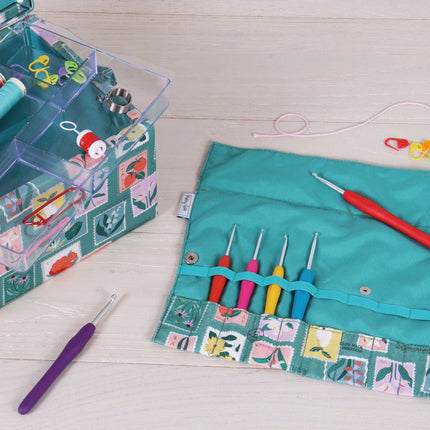 Hobby Gift | Crochet Hook Roll | Embroidered Stamps - MR4672\669
