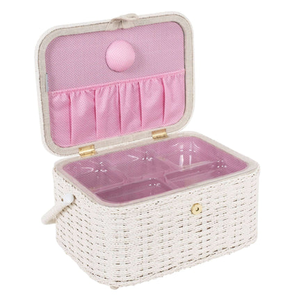 Hobby Gift | Embroidered Oval Medium Wicker Sewing Basket | My Sewing - MRLOE\677