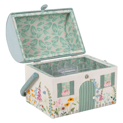 Hobby Gift | Embroidered Wicker Sewing Basket | Country Cottage PRE ORDER APRIL - HGNOV\614