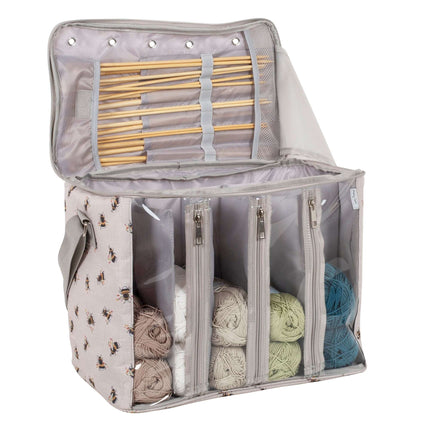 Hobby Gift | Knitting / Crochet Bag with Storage | Bee - MR4693\587.D