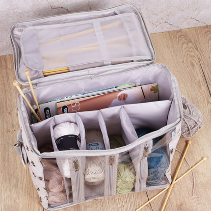 Hobby Gift | Knitting / Crochet Bag with Storage | Bee - MR4693\587.D