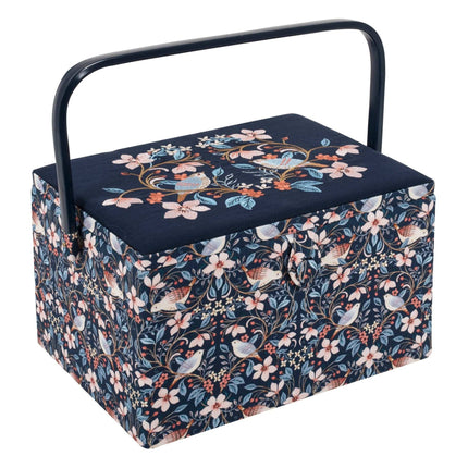Hobby Gift | Large Embroidered Sewing Box | Blossom Birds - MRLE\670