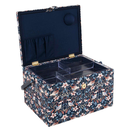 Hobby Gift | Large Embroidered Sewing Box | Blossom Birds - MRLE\670