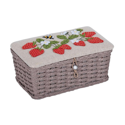 Hobby Gift | Small Wicker Sewing Box | Strawberry Greenhouse - HGSWA\642
