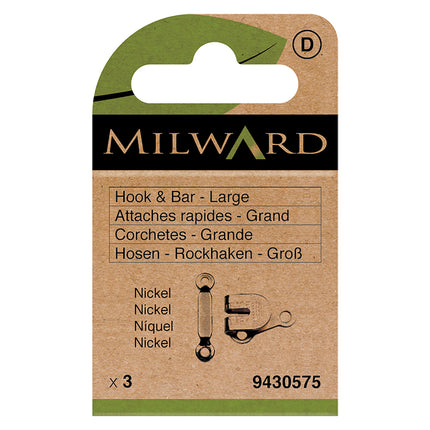 Agrafes Milward Nickel | Grandes