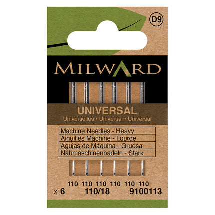 Aiguilles pour machines à coudre Milward | Tissu lourd | 110/18