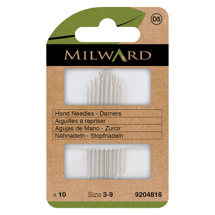 Aiguilles à coudre à la main Milward | à repriser | Taille 3 - 9