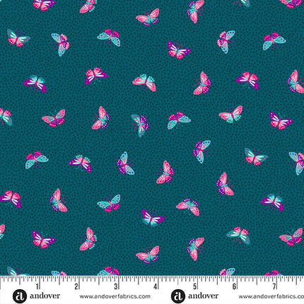 Makower | Tropica | Papillons | Bleu