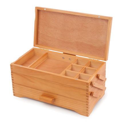 Boîte à Couture Cantilever en Bois de Pin Milward
