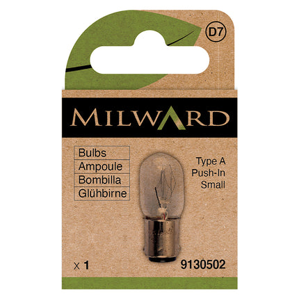 Ampoule pour machine à coudre Milward | Baïonnette type A petite