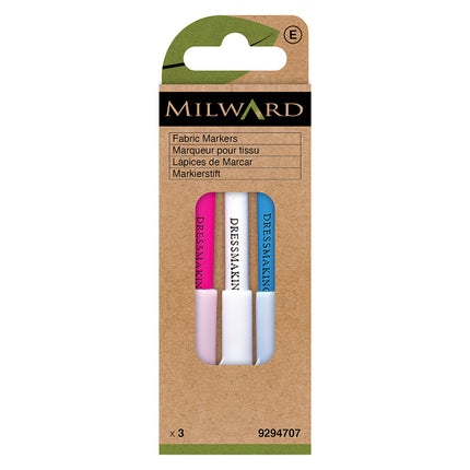 Ensemble de marqueurs au crayon de couleur pour tissu Milward avec joncs