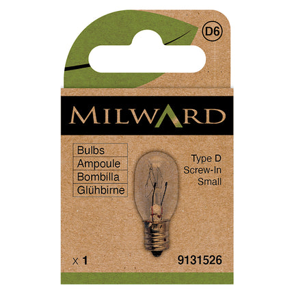 Ampoule pour machine à coudre Milward | Petite, à visser