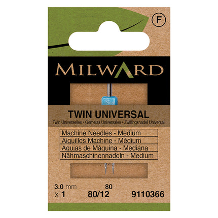 Aiguilles machine à coudre Milward | Jumelle 3mm 80/12