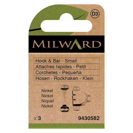 Agrafe et crochet Milward Nickel | Petit