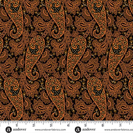 Makower | Nightfall | Paisley | Black