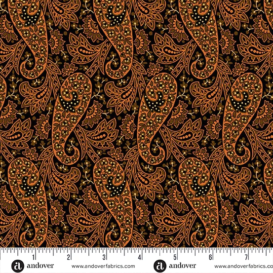 Makower | Nightfall | Paisley | Black
