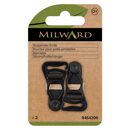Extrémités de bretelles noires Milward