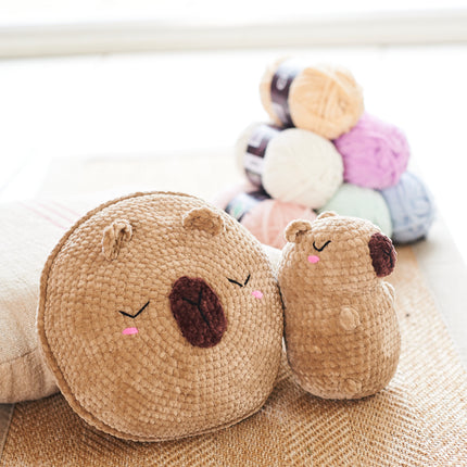 10242 Capybara Soft Plushie Toy & Cushion | Crochet Pattern | Chunky