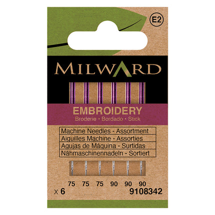 Aiguilles machine à coudre Milward | Assortiment broderie