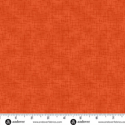 Makower | Retro Stitch | Persimmon