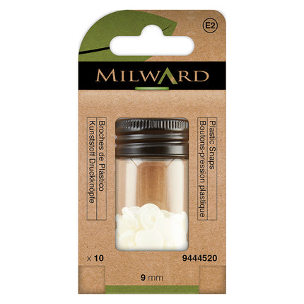 Milward pressions sans pince | 9mm blanc