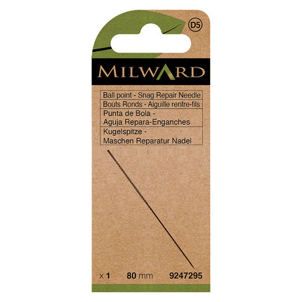 Aiguille Milward pour la réparation des mailles filées