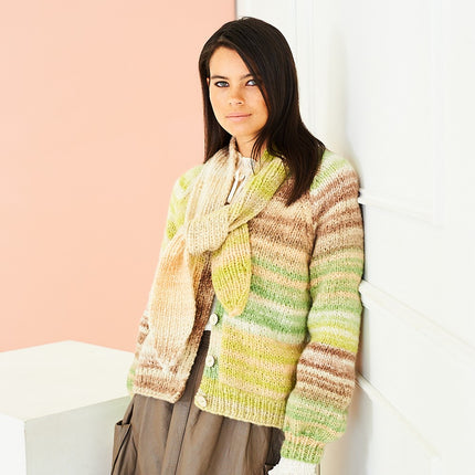 10266 Cardigan & Scarf | Knitting Pattern | Chunky