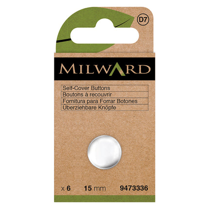 Boutons à recouvrir Milward en métal | 15 mm