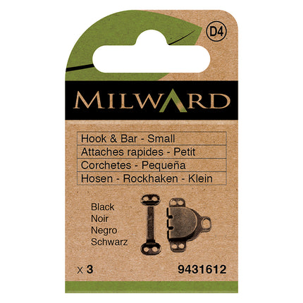 Milward Agrafe et crochet noirs | Petit