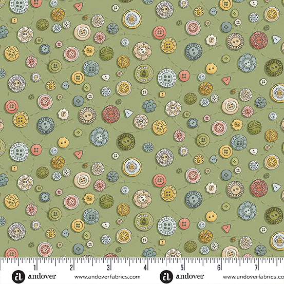 Makower | Atelier | Buttons | Green