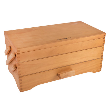 Boîte à Couture Cantilever en Bois de Pin Milward