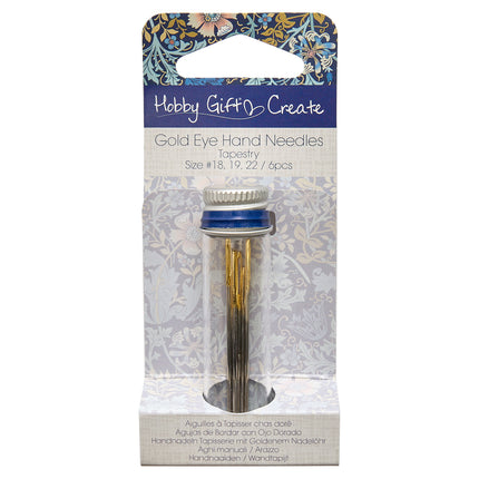 Hobby Gift | Aiguilles à tapisserie Gold Eye 18-22 | William Morris Woodblock Floral