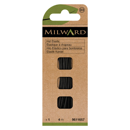 Élastique Milward pour chapeau noir | 1,3 mm