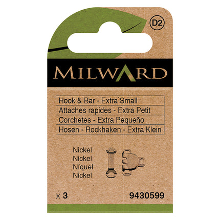 Milward Nickel Crochet & Agrafe | Très petite
