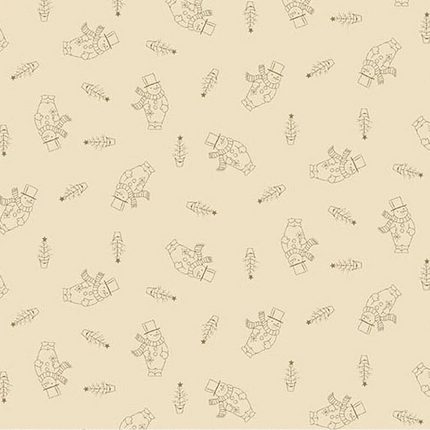 Edyta Sitar | Snow Flurry | Snowman | Cream