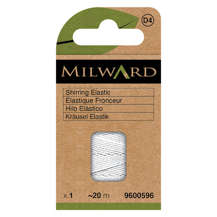 Milward Élastique Fronceur Blanc | 0,75 mm