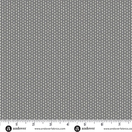 Makower | Nightfall | Stitch Line | Grey