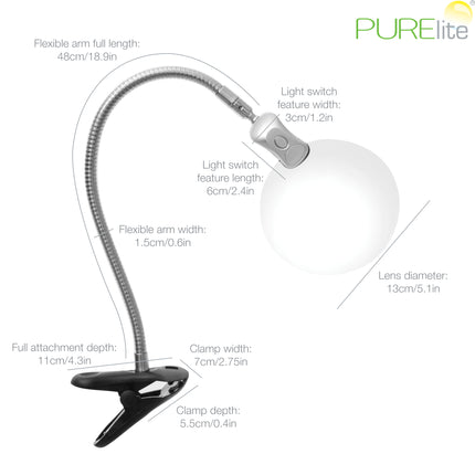 PURElite | Magnifying Lamp | Clip-On