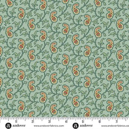 Edyta Sitar | Jingle Bell | Paisley Vine | Vintage Blue