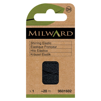 Milward élastique fronceur noir | 0,75 mm