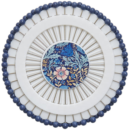 Hobby Gift | Roue d'épingles à tête en plastique | Motifs floraux William Morris