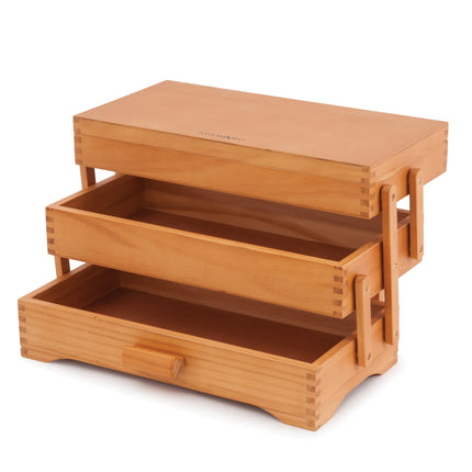 Boîte à Couture Cantilever en Bois de Pin Milward