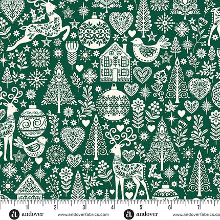 Makower Scandi 25 | Noël | Vert