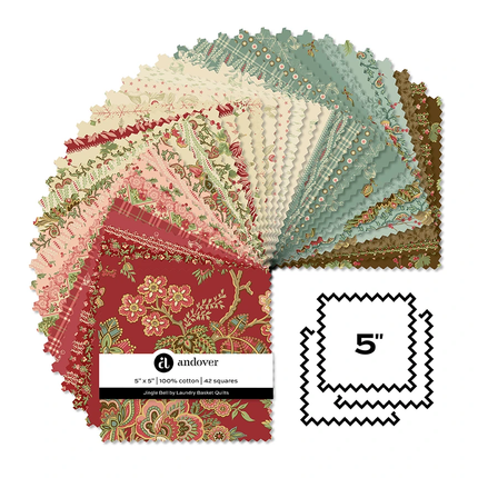 Edyta Sitar | Jingle Bell | 5'' Charm Pack