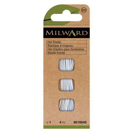 Milward White Hat Elastic | 1.3mm