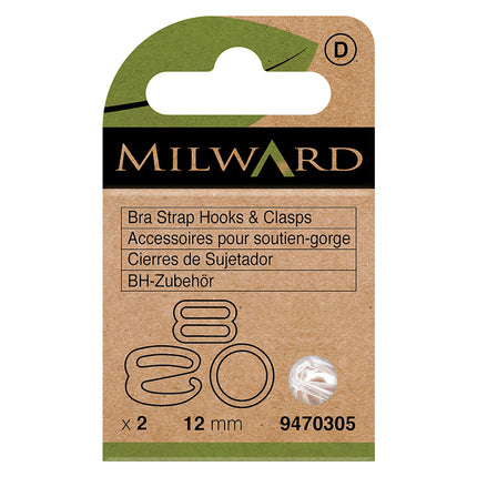 Agrafes et attaches Milward transparentes | 12 mm